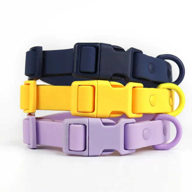 New Dog Collar Macaron PVC Wrap Glue Webbing Lead Rope Pet Collar Leash
