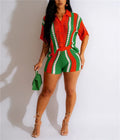 New Arrival  Going Out Two Piece Sets for Women Summer Vacation Beach Short Sleeve Crochet Top and Knit Shorts Set