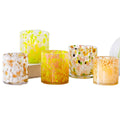Custom Clear Crystal Candle Bottles Mexican Confetti Tea Light Candle Holders