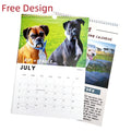 Custom Yearly Advertising Promotional 2025 Spiral Paper Wall Calendar Printing Desk