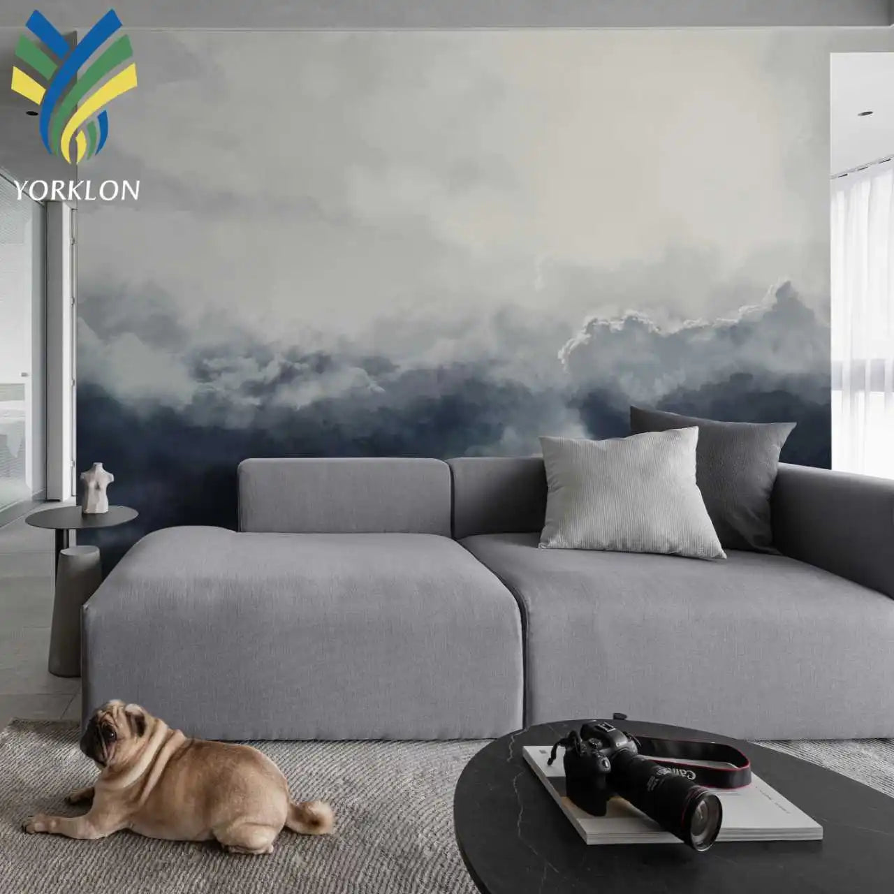 YKMM 206 Custom Hotel Wall Decoration Wallpaper Modern Style Abstract Landscape Murals 3D Design Waterproof Anti-Static Function