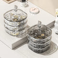 Desktop Portable Jewellery Storage Box  Travel Case Jewelry Organizer Plastic Ear Ring Necklace Storage Organizer Case
