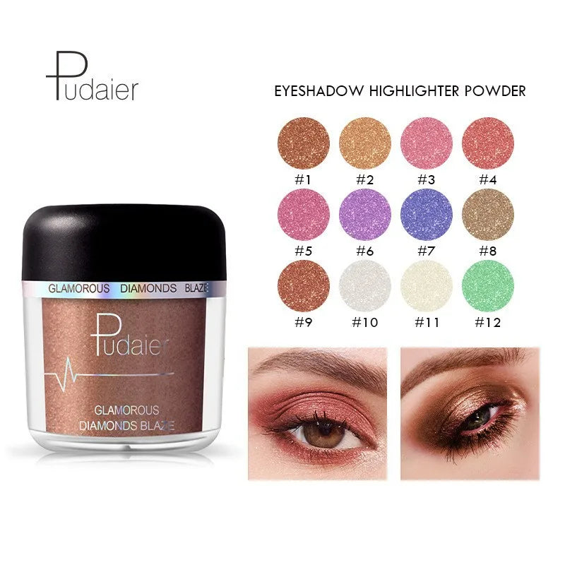 Private Label Single Color Eyeshadow Powder Long Lasting Shimmer Glitter Pigmented Vegan Eyeshadow Loose Powder
