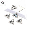 YANRUO 3270 Triangle  Various Sizes Clear Color Glass Stone Sew on Rhinestones for Wedding Dresses