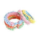 Elegant Seyle Korean Version Hair Tie Hot Selling New Design Ruffled Fabric Candy Colour Sweet Style Patchwork Lace Head Rope