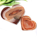 Natural Crystal Heart Pendant Polished Carnelian Geode in Heart Shape Quartz for Home Decoration Gifts Stone Decor Love Theme