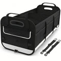 DOUBLEFLY YLFSN Large Multi-Compartment Trunk Organizer Retractable Straps Collapsible Car Storage Box for Dogs Travel