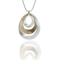 Multi Two Tone Water Drop Pendant Long Women Sweater Chain Statement Necklace Jewelry