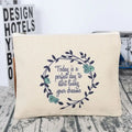 Unbleached Custom Made Blank Canvas Makeup Gift Bag With Zipper