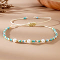 Go2boho Unisex Bohemian Adjustable Bracelet With 2mm Copper Bead Punch Imitation Pearl Glass Rice Bead Bohemian Style