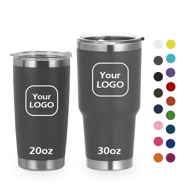 Custom logo 20oz 30oz Double Wall Vacuum Insulated Travel Coffee Mug Tumbler Stainless Steel Tumbler Cup Mug