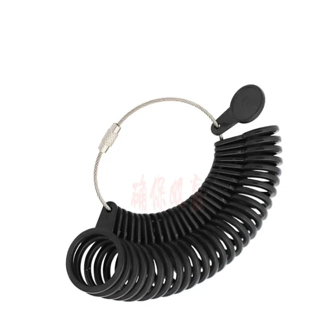 Finger Scales Plastic Ring Sizers Measure Tool Kit Plastic Finger Gauge and Mandrel Ring Sizer