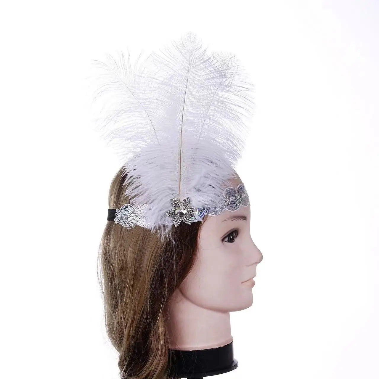 Hotsale Feather Headband Headpiece Flapper Headband Great Gatsby Headdress Bridal Evening Ball Costume Hair Accessories