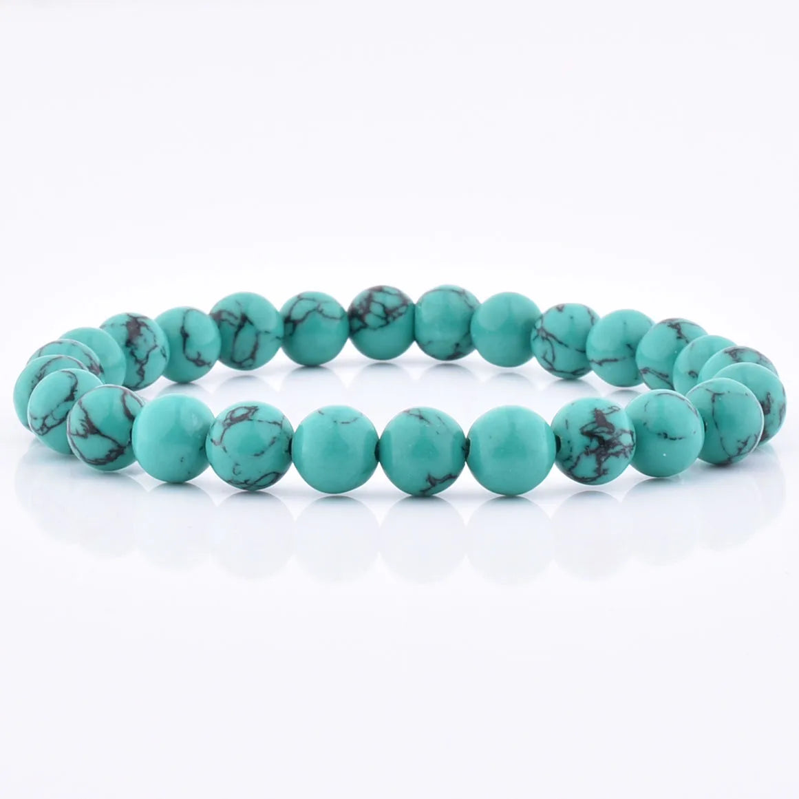 Women Men Gift Party Trendy Jewelry Beaded Jewellery Green Turquoise Gemstone Bracelet