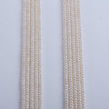 3.5-4mm/4-4.5mm Natural White Button Pearl Freshwater Pearls Beads Strand