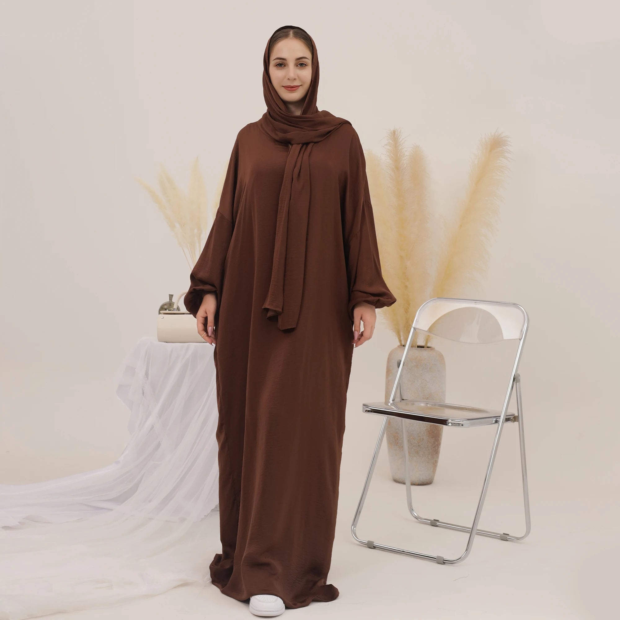 Loriya New Modest Dresses Islamic Clothing Ramadan Hoodie Abaya Dress Prayer Abaya Women Muslim Dress