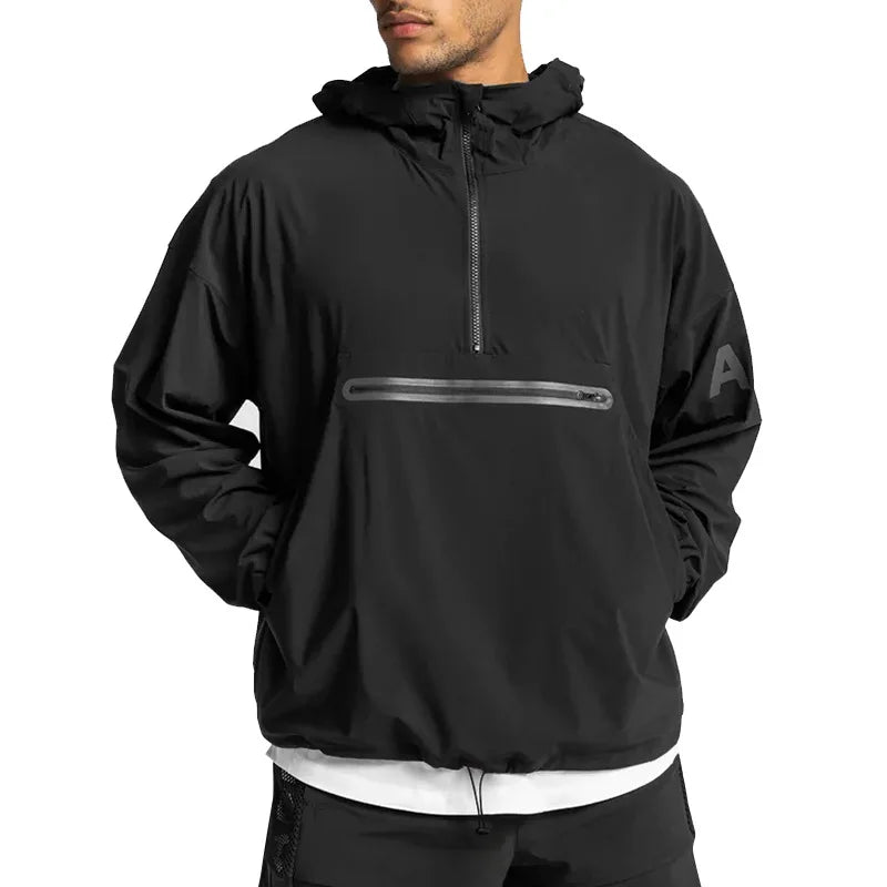Quick Dry Zip up Long Sleeve Jackets Windbreaker Custom Nylon Waterproof Blank Spring High Street Pullover Sweatshirts