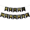 Party Supplies Ramadan Party Festival Decoration Eid Mubarak Banner Wholesale Banner Letter Fishtail Flag