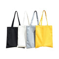 Custom Logo Silk-screen Printed Recyclable Plain Cotton Canvas Tote Bag with Long Rope and Ribbon Handle for Promotions