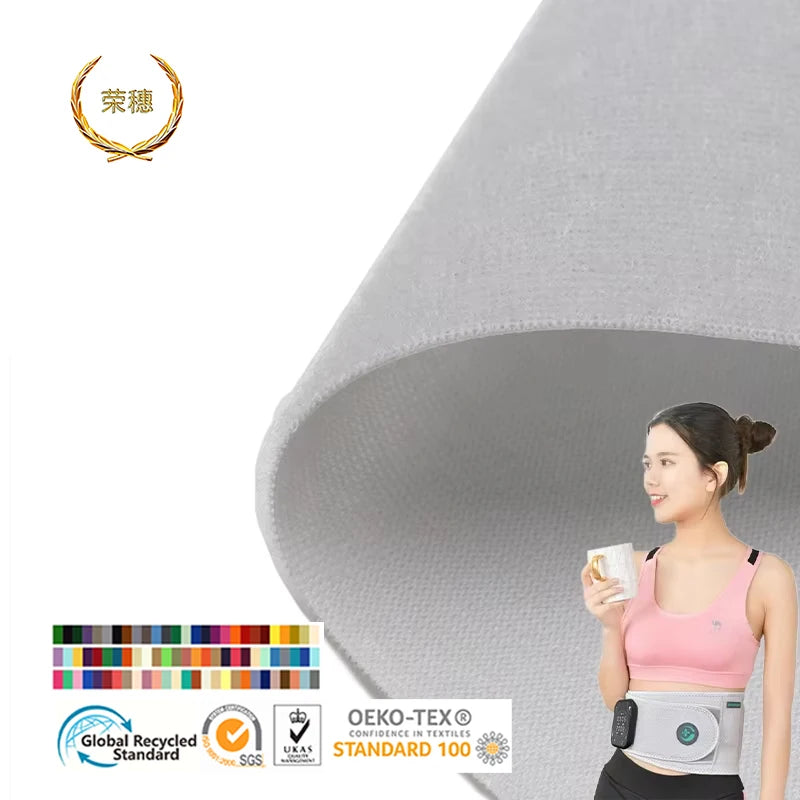 Factory Price 100% Polyester Knitted EMS Smart Massage Belt Hook Buckle Waist Belt Lumbar Support Protective Gear
