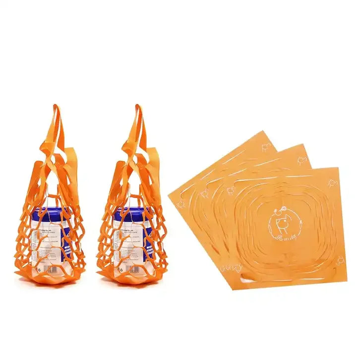 100% Polyester Disposable Die-Cut Nonwoven Cup Holder Bag Plain Takeaway Carry Bag Car Industry Milk Tea Coffee Packaging