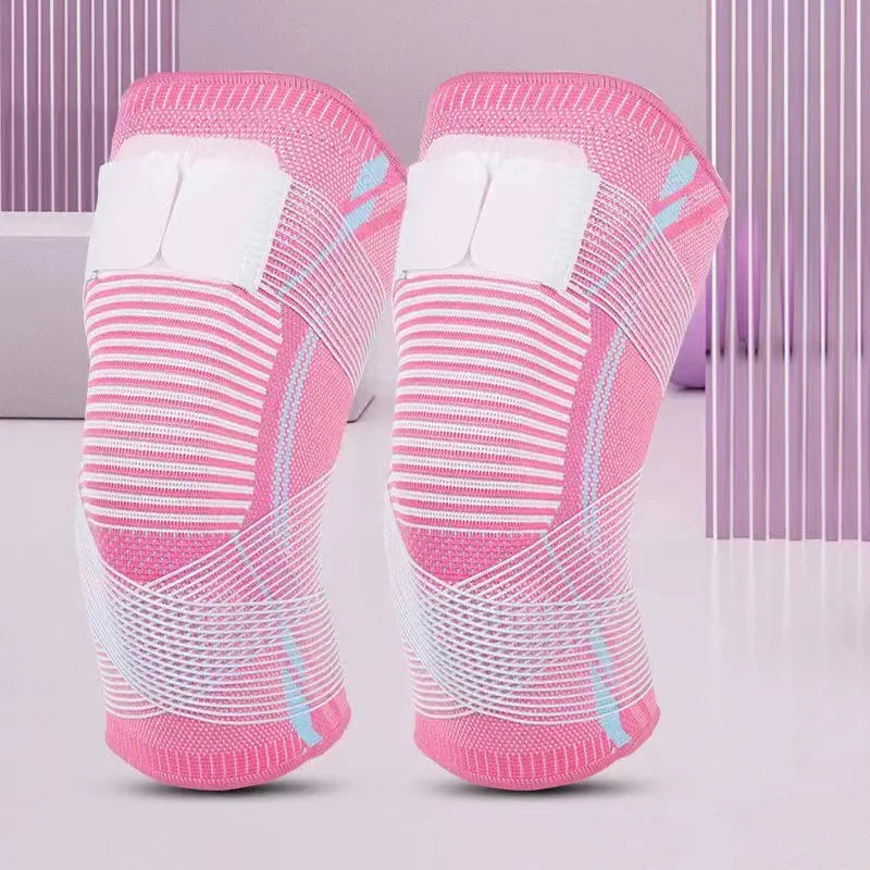 Hx034 Ollas Customized Compression Knitted Breathable Nylon Knee Support Sleeve for Sports Brace