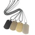 Metal Craft China Factory Wholesale  Metal Stainless Corner Dog Tag Necklace with Charm  Punk Neck Chain