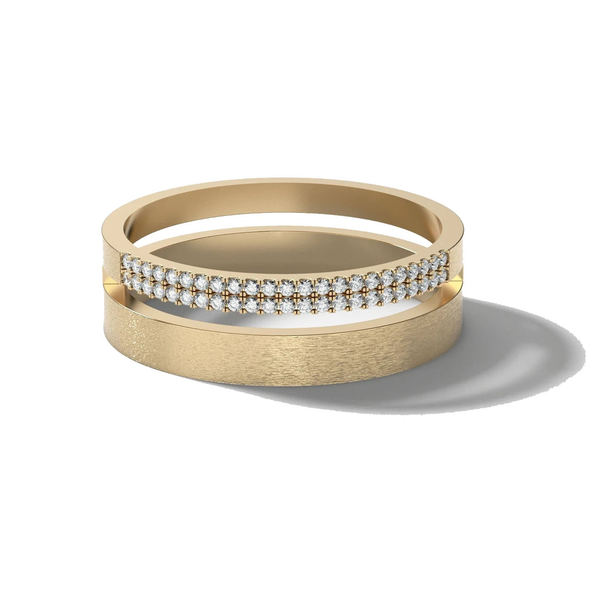 Laodun Hot Sales Fashion Women Jewelry Ring Luxury Layered Designer Sterling Silver CZ Diamond S925 Rings Vermeil