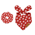 Wholesale Valentine Day Pet Bandana Heart Print Triangle Dog Bandana Scarf Pet Accessories