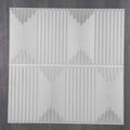 Design Waterproof Fluorescent Wall Panels White Diamond PVC 3D Factory Wholesale Art Concave Convex Textures Home Modern