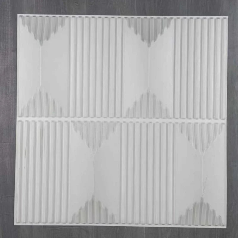Design Waterproof Fluorescent Wall Panels White Diamond PVC 3D Factory Wholesale Art Concave Convex Textures Home Modern