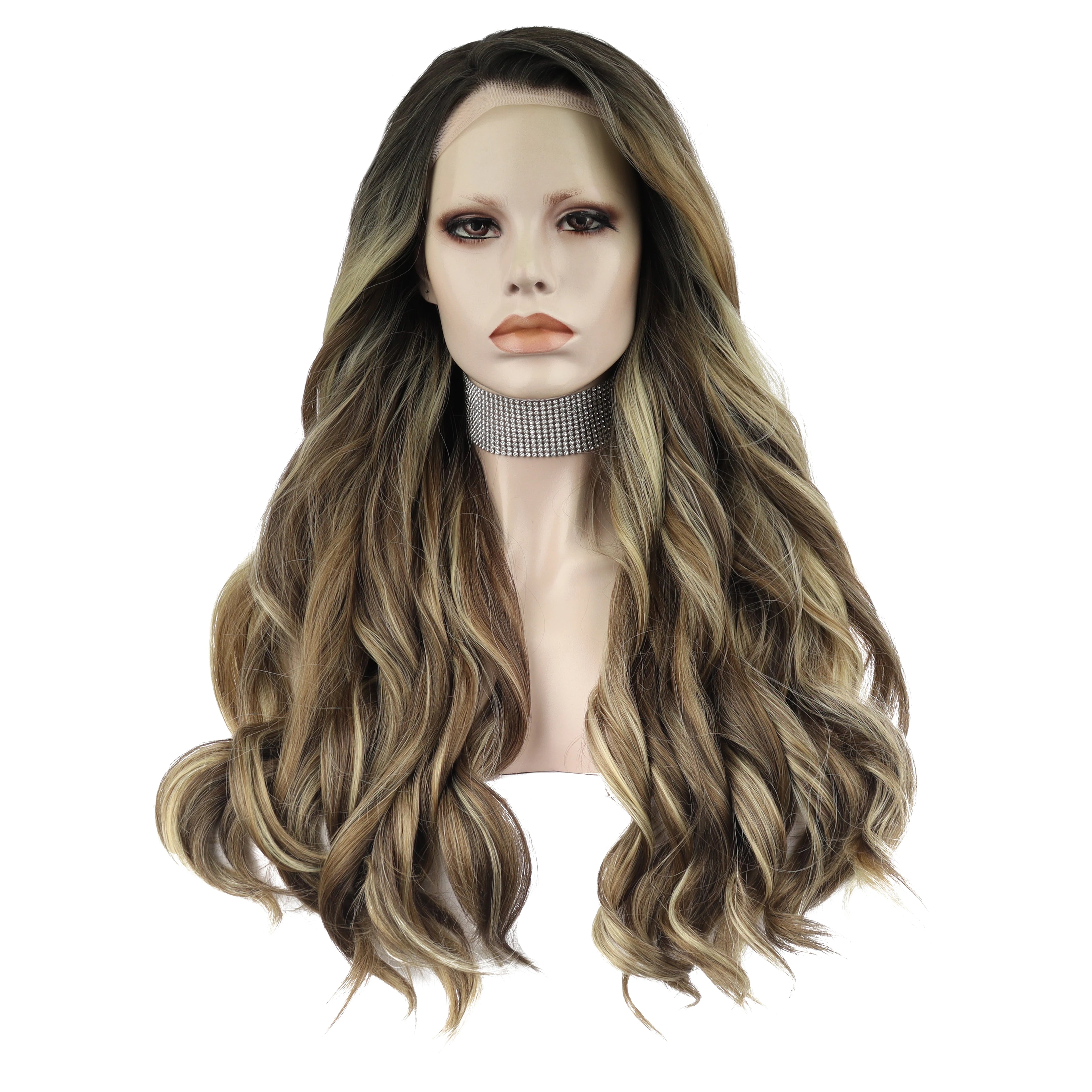 Celebrity Wig New Designed Dyed Natural Color Daily Life Wearing Futura Henlon Fiber Synthetic Lace Front Wigs