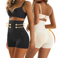 High-Waisted Sponge Padded Belly Pants Wavy Lace Lace Flat-Angle Shaper Hip Sculpting Pants with 4 Removable Pads