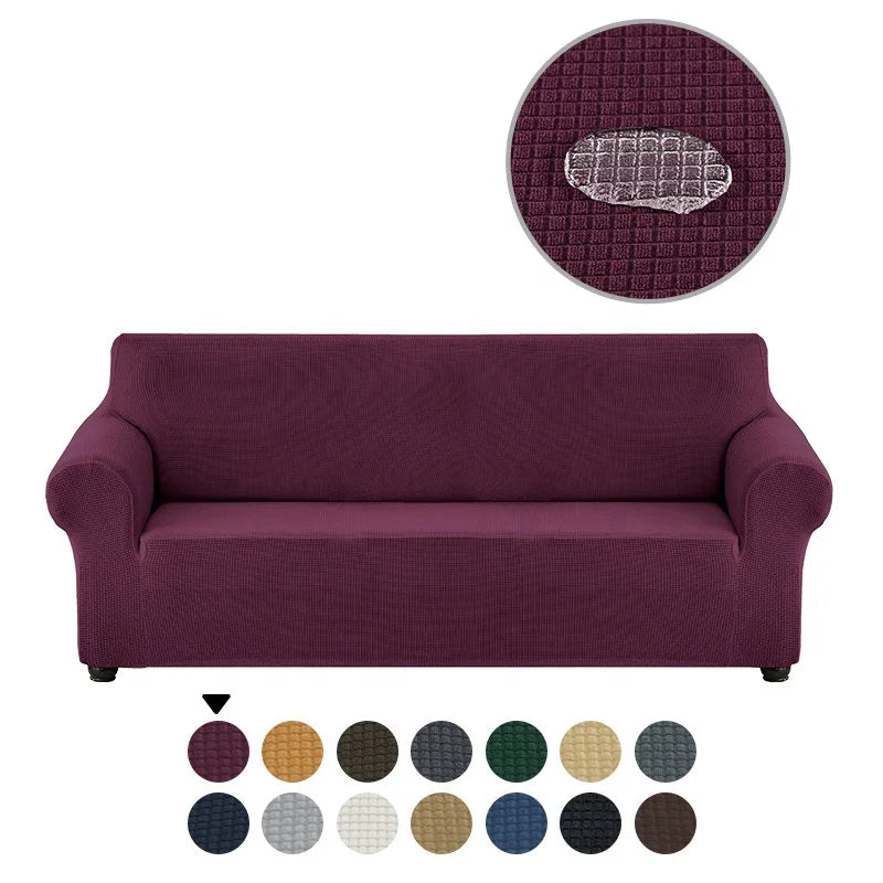 New Design Solid Color Elastic Couch Cover Waterproof Sofa Covers for Living Room