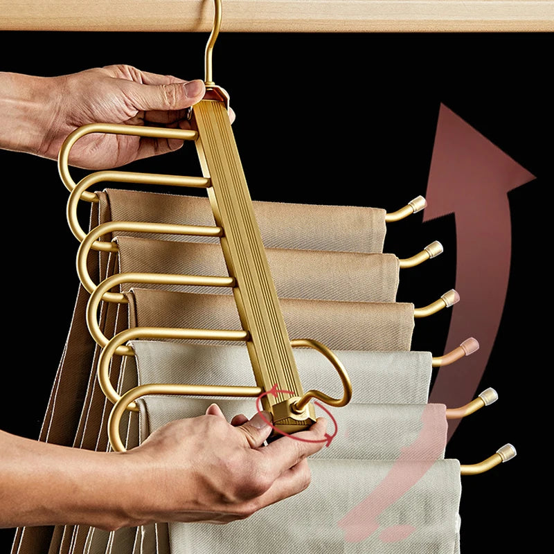 8-Pole Space Efficient Hanger with Reinforced Joints for Heavy Duty Garment Storage
