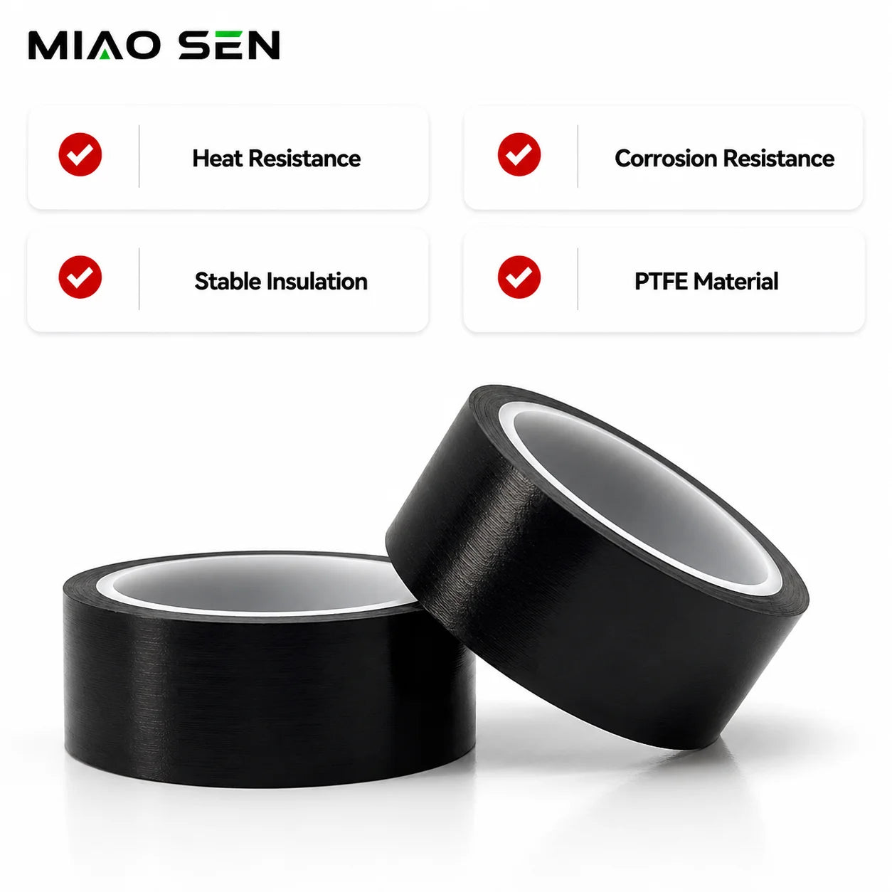 High Temperature Resistant Black Silicone Adhesive Single Sided PTFE Coated Non-Stick Sealing Insulation Adhesive Tape