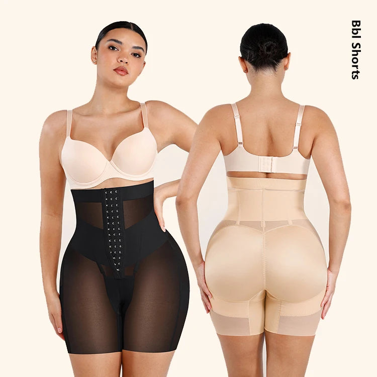 HEXIN Women Shapewear Shaper Latex Tummy Control Slimming Shapewear Shorts Compress Waist Girdle Butt Lifter Body Shaper