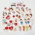 Hot Sale DIY Accessories Nurse Electrocardiogram Heartbeat Stethoscope Medical Brooch Pin