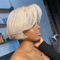 Discount Wholesale Price Blonde Short Pixie Glueless Human Hair Lace Frontal Wigs Blond Hair Wig Short Bob Pixie Cut Wigs