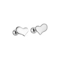Fashion Designer Love Stud 925 Sterling Silver Heart Screw Back Earrings Set for Women Girl Fine Jewelry Wholesale