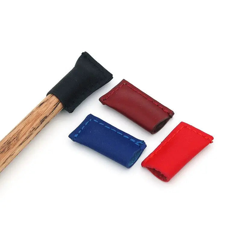 Real Leather Colorful Billiard Cue Tip Protector Rubber Billiard Snooker Stick Cover