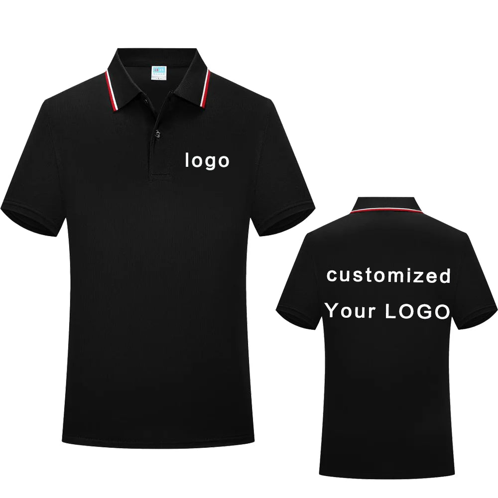 Polyester Summer for Polo Shirt Overalls Quick-Drying Breathable Embroidered Logo Corporate Culture Tooling Anti-Pilling Solid B
