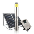 2hp 80m Deep Well Solar Pump with Controller 2m Cable Solar Submersible Pump for Irrigation and Water Storage