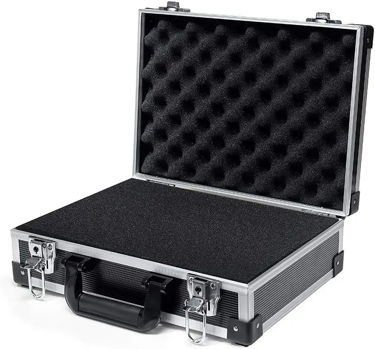 Aluminum for DIY Customizable Foam Insert-Durable OEM/ODM Anti-Dust Protection Adjustable Stand 14x10x4in (Black Finish)