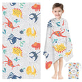 Portable Quick Dry Absorbent Cartoon Printing Microfiber Sand Free Kids Beach Towel With Button