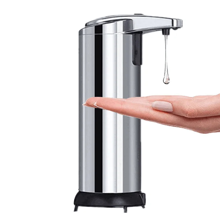 ABS 280ml Chrome Automatic Foam Sensor Soap Dispenser with Modern Design for Home & Hospital Use Double Function
