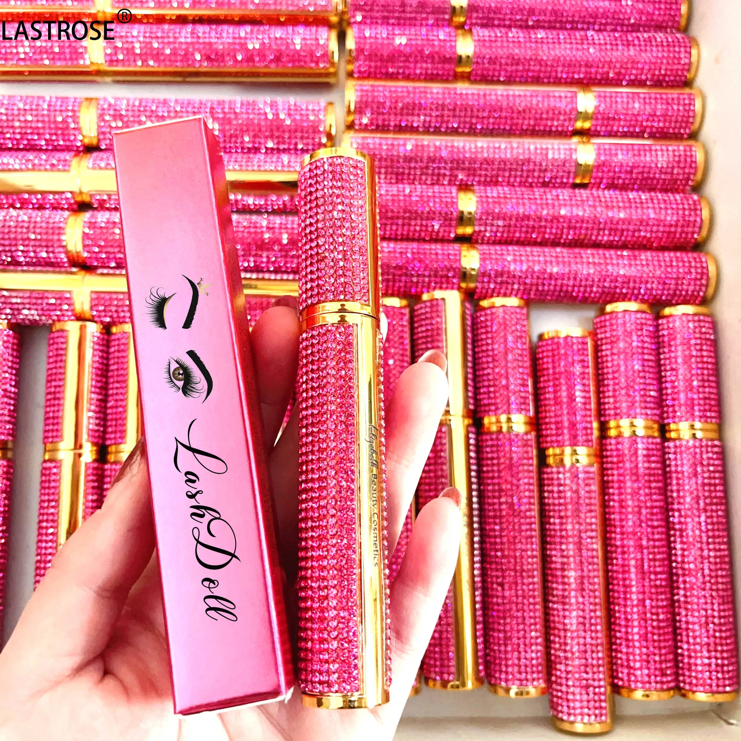 Wholesale Diamond Mascara Vegan 4D Fiber Volume Eyelash Lengthening Makeup Private Label Long Last Waterproof Mascara