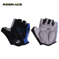 RIDERACE Unisex Cycling Gloves Bicycle Half Finger Gloves Sports MTB Road Bike Gloves Breathable Women Riding Fingerless Glov
