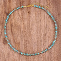 Bohemian Natural Stone Turquoise Jasper Seed Beads Choker Necklace Boho Holiday Torques Collar Necklace Jewelry Dropshipping