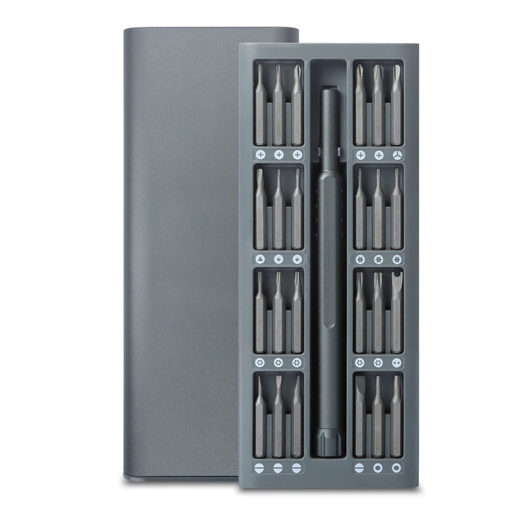 KS-8829 24 in 1 Aluminum Case Precision Screwdriver Set with 24 Bits Repair Tool Kit for Smartphone Phone